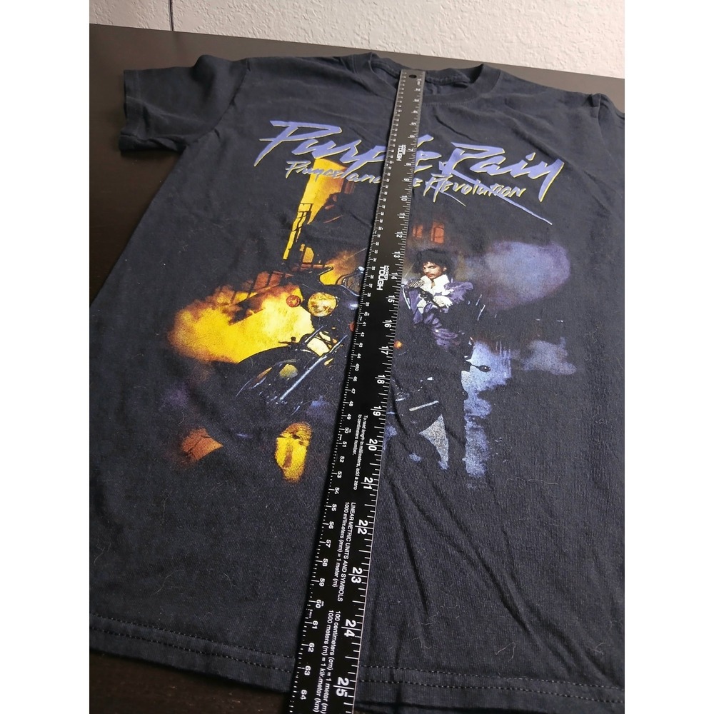 The Prince Estate Official & Approved Purple Rain Black T-Shirt Unisex‎ S #487C - Picture 4 of 5
